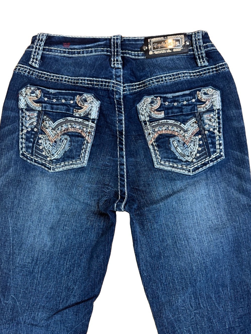 Rock In LA Jeans Style RA9307-P8 Bootcut/Flare Stitch Rhinestone Women’s Sz 11/